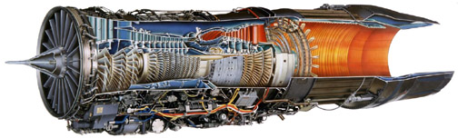 F100-PW-220  Image courtesy of Pratt and Whitney